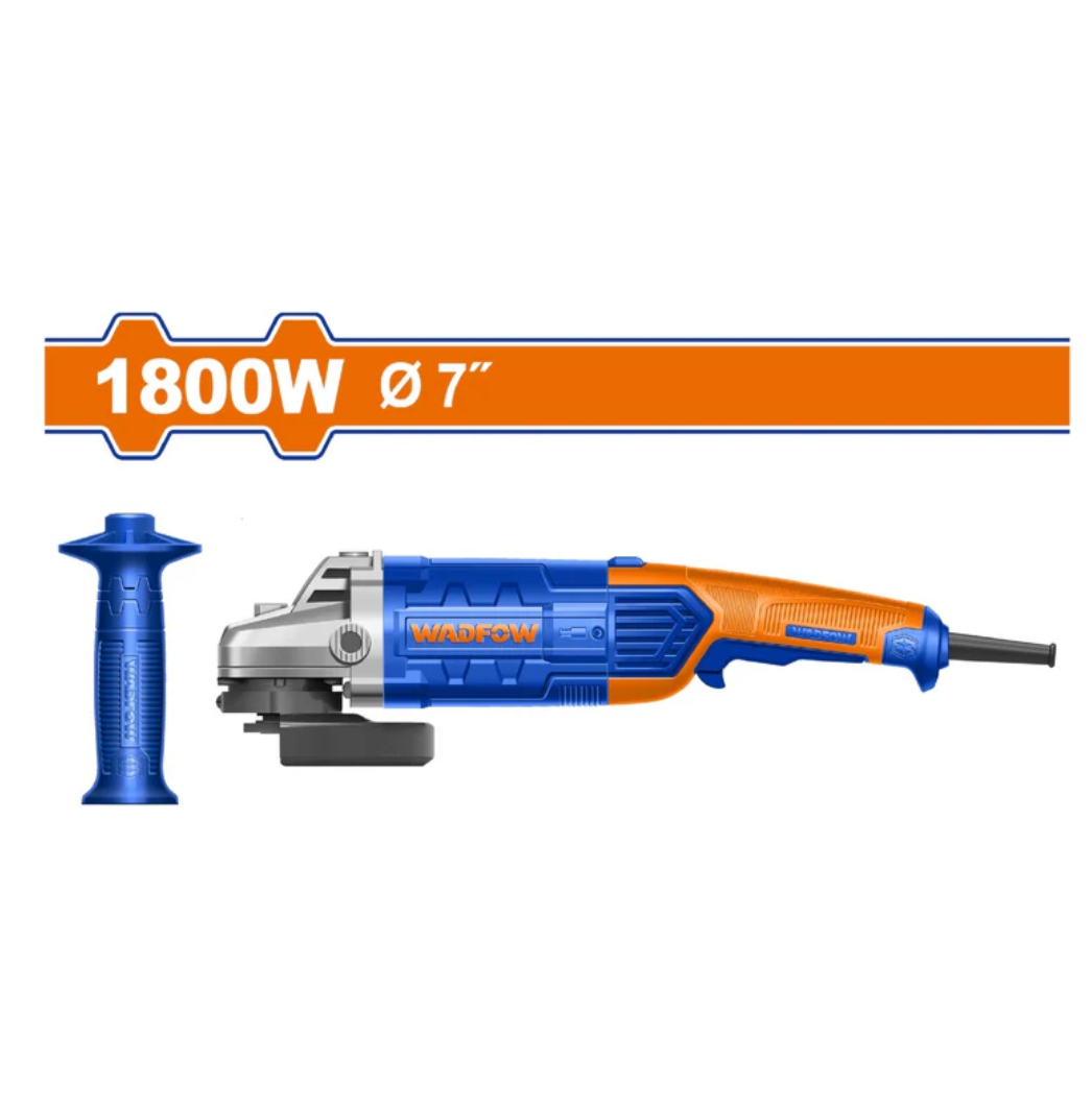 Esmeriladora Angular 7" 1800W. 110-120V ~ 50/60Hz. 8480Rpm. No Incluye Disco.